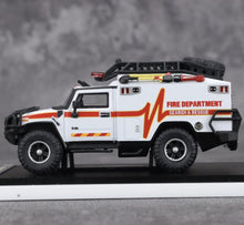 Load image into Gallery viewer, MK 1:64 White H2 Fire Dep. Rescue Vehicle ORV Model Diecast Metal Car New Collection
