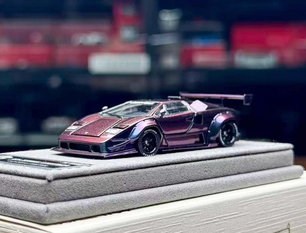Topart 1:64 Purple LBWK Countach #41 Racing Sports Model Diecast Metal Car New Collection