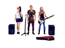 Load image into Gallery viewer, 1:64 Painted Figure Model Miniature Resin Diorama Sand Band Guitarist Artists
