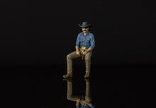Load image into Gallery viewer, 1:64 Painted Figure Model Miniature Resin Diorama Sand Toy Cow Boy Cool Set
