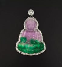 Load image into Gallery viewer, Nature Jade Guanyin Pendant Necklace Gift Jewelry charm Blessing Luck Jewelry f
