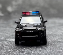 Load image into Gallery viewer, GCD 1:64 Black Police 4 Runner TRD PRO SUV Sports Model Diecast Metal Car New Collection
