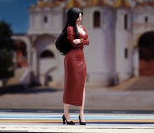 Load image into Gallery viewer, 1:24 Painted Figure Model Miniature Resin Diorama Sexy Red Dress Lady Woman Sand
