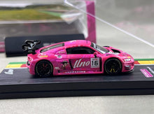 Load image into Gallery viewer, Tarmac 1:64 Pink R8 LMS GT3 EVO II #16 Sports Model Diecast Metal Car Box New Collection
