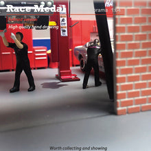 Load image into Gallery viewer, 1:64 Painted Figure Mini Model Miniature Resin Diorama Car Repair Polish Man BL
