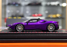Load image into Gallery viewer, U2 1:64 Purple SF90 Stradale Coupe Hard Top Sports Model Diecast Resin Car New Collection
