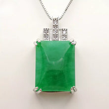 Load image into Gallery viewer, Nature Jade Rectangle Pendant Necklace Gift Jewelry charm Blessing Accessory B

