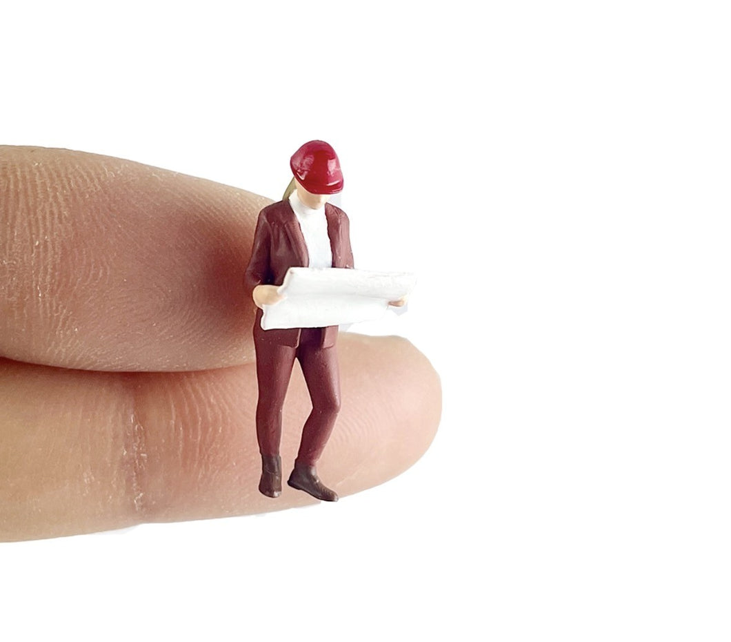 1:64 Painted Figure Mini Model Miniature Resin Diorama Contruction Worker Sand