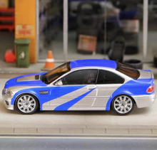Load image into Gallery viewer, SW 1:64 NFS Silver Blue M3 E46 Coupe Sports Model Diecast Metal Car New

