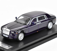 Load image into Gallery viewer, SW 1:64 Purple Phantom VII Luxury Sedan Sports Model Diecast Metal Car New
