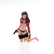 Load image into Gallery viewer, 1:64 Painted Figure Model Miniature Resin Diorama Kneeling Beauty Girl With Gun New
