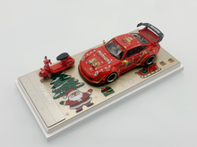 Load image into Gallery viewer, ZJWJ 1:64 Red Christmas RWB 993 Bicycle Bike Sport Model Diecast Metal Car New Collection
