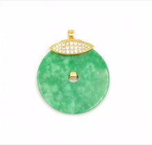 Load image into Gallery viewer, Nature Jade Fortune Round Pendant Necklace Gift Jewelry charm Blessing Jewelry a
