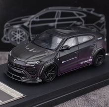 Load image into Gallery viewer, Flame 1:64 Black Purple URUS Widebody SUV Sports Model Diecast Metal Car New Collection
