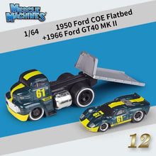 Load image into Gallery viewer, Maisto 1:64 1950 COE Flatbed Trailer 1966 GT40 MK II Model Diecast Metal Car
