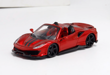Load image into Gallery viewer, TPC 1:64 Red Novitec 488 Convertible Sports Model Diecast Metal Car New Collection
