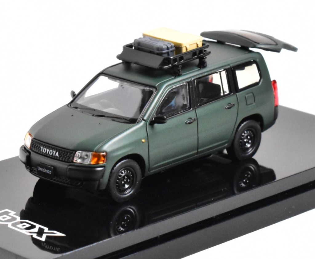 HobbyJapan 1:64 Green TOYOTA Probox Mini Van Sport Model Diecast Metal Car New Collection