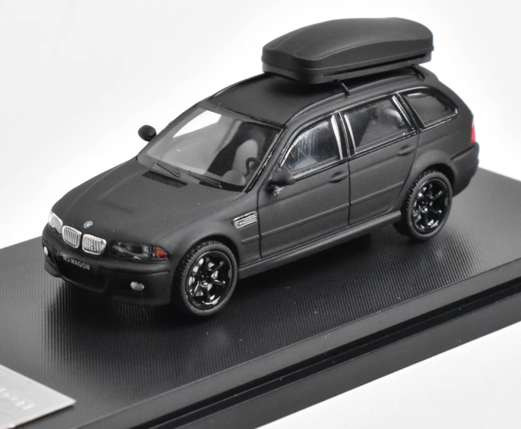 SH 1:64 Matte Black M3 CSL E46 3 Series Wagon Model Diecast Metal Car New Collection