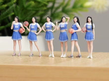 Load image into Gallery viewer, 1:64 Painted Figure Model Miniature Resin Diorama Sand Basketball Girl Baby Lady
