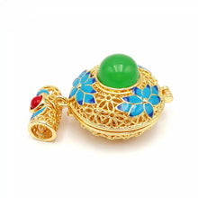 Load image into Gallery viewer, Nature Jade Lotus Fu Pendant Necklace Gift Jewelry charm Blessing Lucky New
