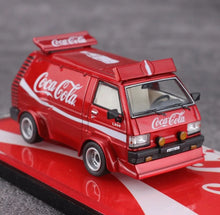 Load image into Gallery viewer, MK 1:64 HEC Red Coke Delica L300 Delivery Mini Van Model Diecast Metal Car New Collection
