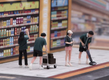 Load image into Gallery viewer, 1:64 Painted Figure Model Miniature Resin Sand Diorama Supermarket Staffs Set

