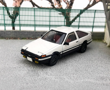 Load image into Gallery viewer, HJ 1:64 JDM White AE86 Trueno Engine Initial D Model Diecast Metal Car New
