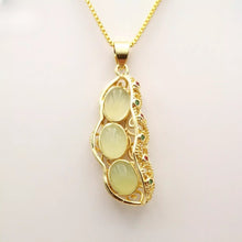 Load image into Gallery viewer, Nature Jade Lucky Beans Pendant Necklace Gift For Woman Jewelry charm Blessing C
