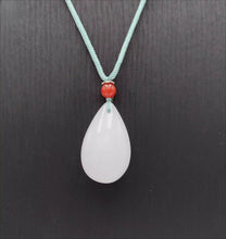 Load image into Gallery viewer, Nature White Drop Jade Pendant Necklace Gift Jewelry charm Blessing Lucky New

