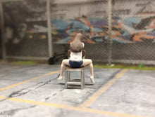 Load image into Gallery viewer, 1:64 Painted Figure Miniature Mini Resin Model Diorama Girl Sitting On Chair Set
