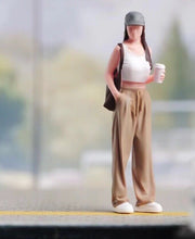 Load image into Gallery viewer, 1:64 Painted Figure Model Miniature Resin Diorama Sand Shopping Girl Beauty Lady
