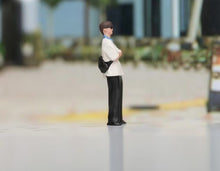 Load image into Gallery viewer, 1:64 Painted Figure Model Miniature Resin Diorama Sand Stand White Shirt Boy Man
