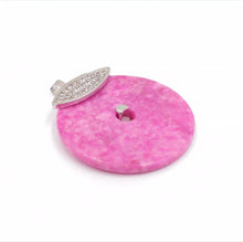 Load image into Gallery viewer, Nature Jade Fortune Round Pendant Necklace Gift Jewelry charm Blessing Jewelry d
