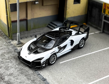 Load image into Gallery viewer, CM 1:64 White Senna GTR Racing Sports Model Diecast Metal Car New Collection
