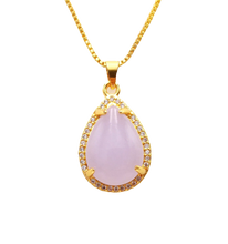 Load image into Gallery viewer, Nature Jade Water Drop Pendant Necklace Gift Jewelry charm Blessing Lucky New f
