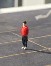 Load image into Gallery viewer, 1:64 Painted Figure Mini Model Miniature Resin Diorama Sand Casual Man Boy Red
