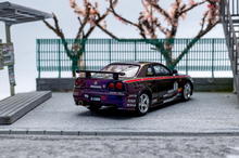 Load image into Gallery viewer, SH 1:64 JDM Skyline GTR R34 Purple Racing Sports Model Diecast Metal Car New
