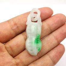 Load image into Gallery viewer, Nature Jade Peanut Pendant Necklace Gift Jewelry charm Blessing Lucky Fortune w
