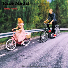 Load image into Gallery viewer, 1:64 Painted Figure Mini Model Miniature Resin Diorama People Pastoral Bicycle
