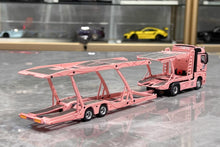 Load image into Gallery viewer, 1:64 Pink Actros Gigaspace 4x2 Trailer Truck Fit GD3 Model Diecast Metal Car
