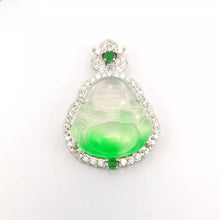 Load image into Gallery viewer, Nature Jade Laughing Budha Pendant Necklace Gift Jewelry Luck Blessing Fortune f
