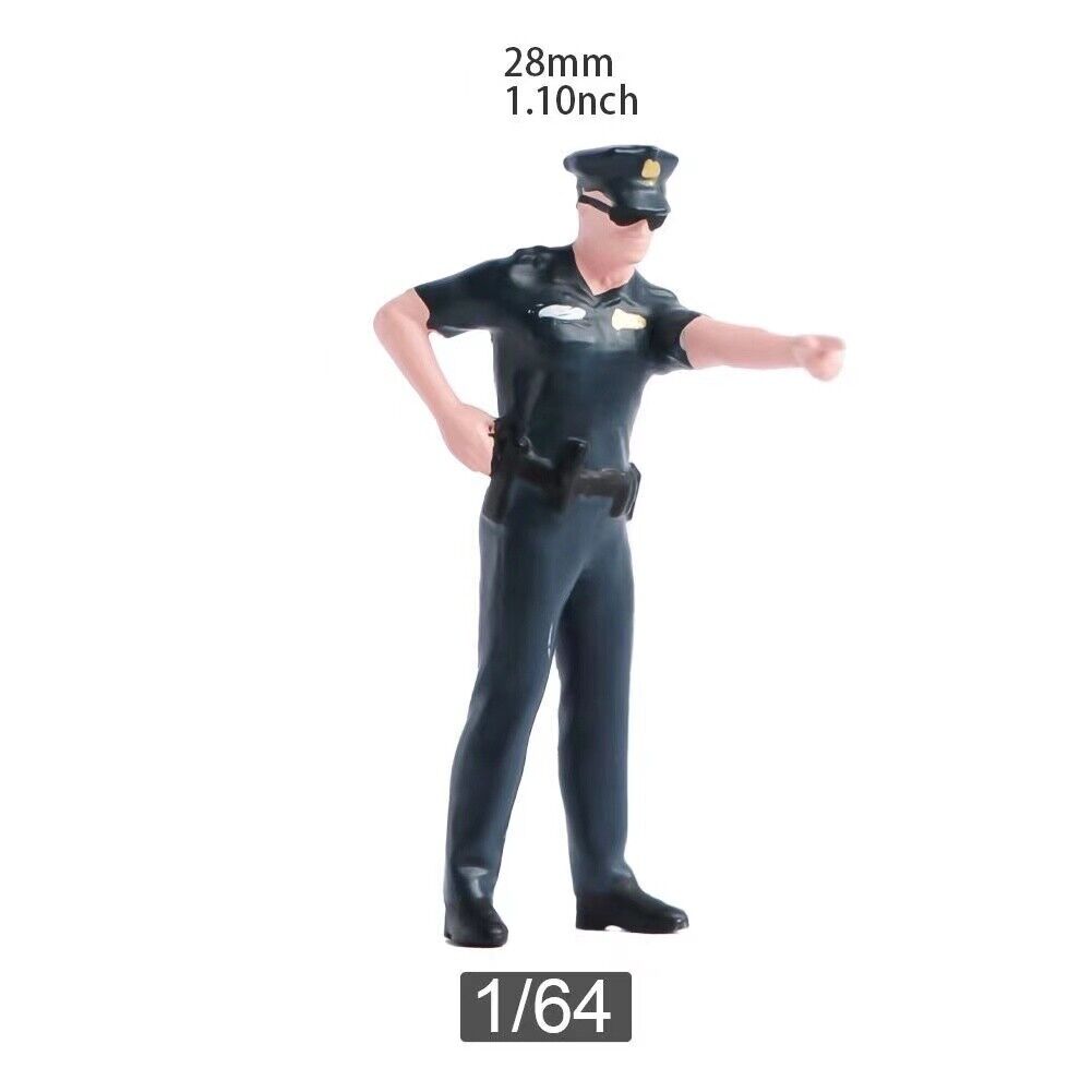 1:64 Painted Figure Model Miniature Resin Diorama Sand Policeman Cop Officers New Collection