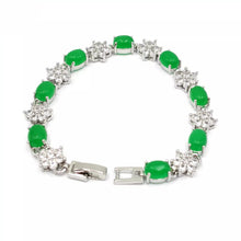 Load image into Gallery viewer, Nature Jade Beaded Bracelet Jewelry Blessing Lucky Fortune Gift For Her Green a
