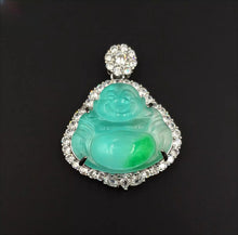 Load image into Gallery viewer, Nature Jade Laughing Buddha Pendant Necklace Gift Jewelry charm Blessing New C
