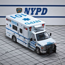 Load image into Gallery viewer, 1:64 596 White E450 Ambulance Police Emergency Van Model Diecast Metal Car New Collection
