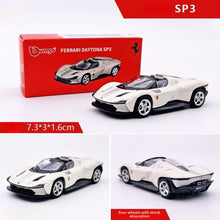 Load image into Gallery viewer, Bburago 1:64 White Ferrari Daytona SP3 Sports Model Diecast Metal Car New Collection
