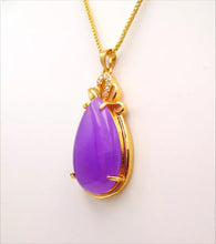 Load image into Gallery viewer, Nature Purple Jade Pendant Necklace Gift Jewelry charm Blessing Lucky Elegant G
