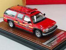 Load image into Gallery viewer, MK HEC 1:64 2003 Red Suburban USCP LAFD Fire SUV Model Diecast Metal Car New Collection

