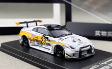 Load image into Gallery viewer, MC 1:64 White GTR R35 LBWK RR #23 Light Sports Model Diecast Metal Car New Collection
