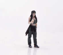 Load image into Gallery viewer, 1:64 Painted Figure Model Miniature Resin Girl Sporty Lady Woman Trendy Cool
